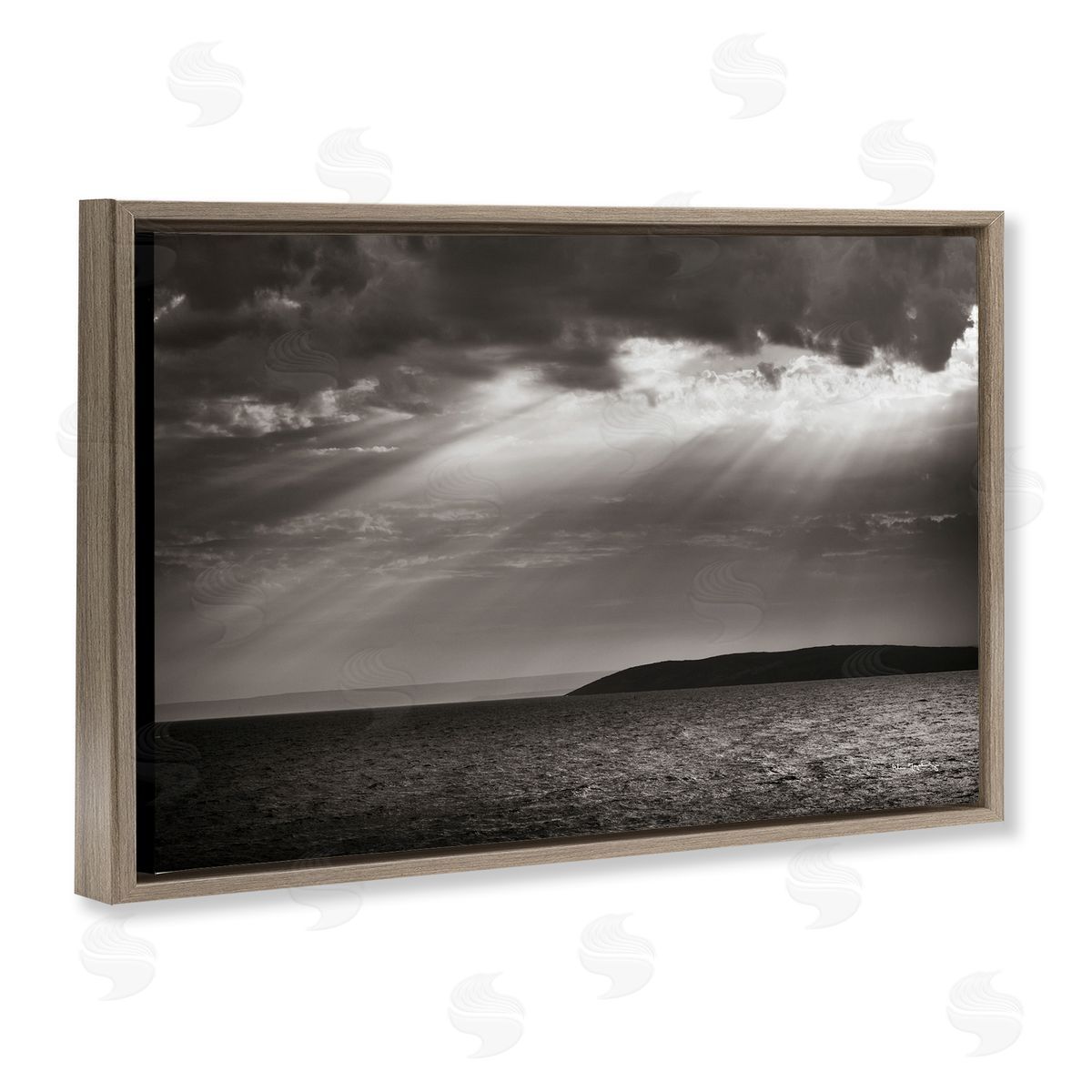 Alan Majchrowicz Portugal Sea Cove Brown Floating Frame Canvas Wall Art Print