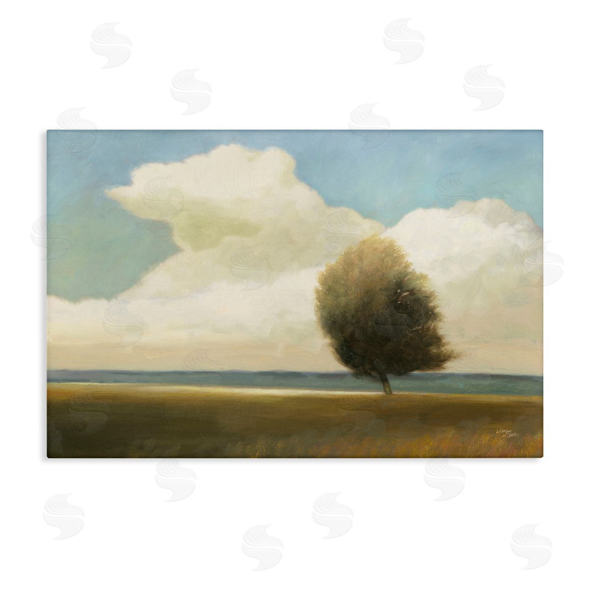 Wellington Studio Windblown Tree Landscape Canvas Wall Art Print