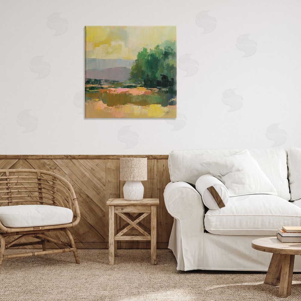 Silvia Vassileva Abstract Willow Tree Canvas Wall Art Print in Room