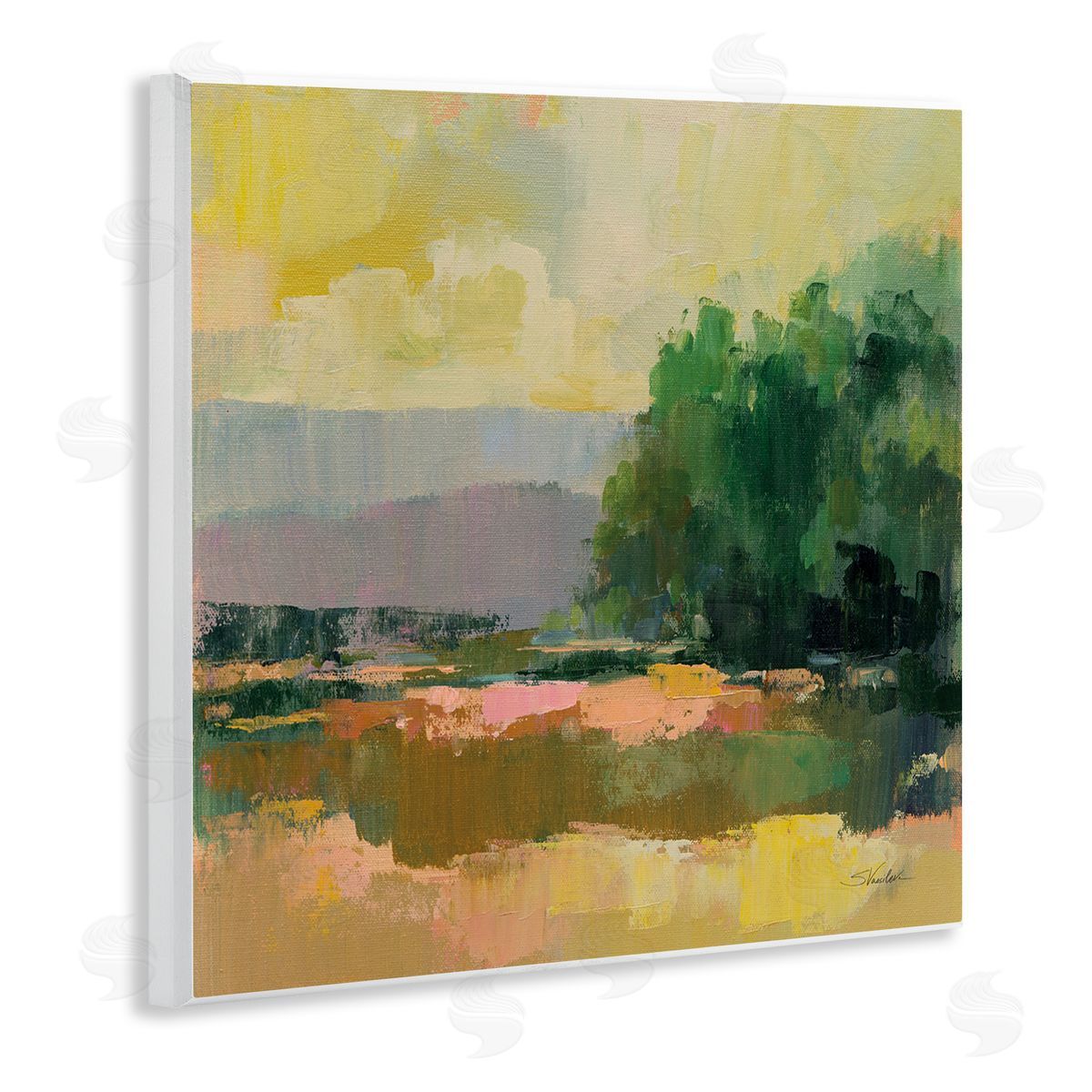 Silvia Vassileva Abstract Willow Tree Wooden Wall Plaque Art Print