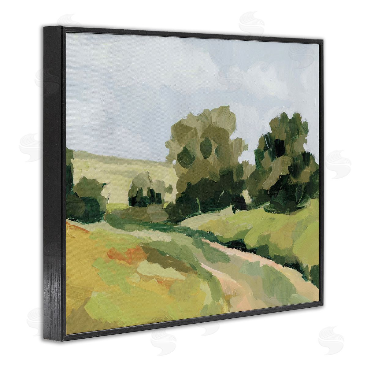 Winding Path Impression Black Frame Print Wall Art, Home Decor by Victoria Barnes