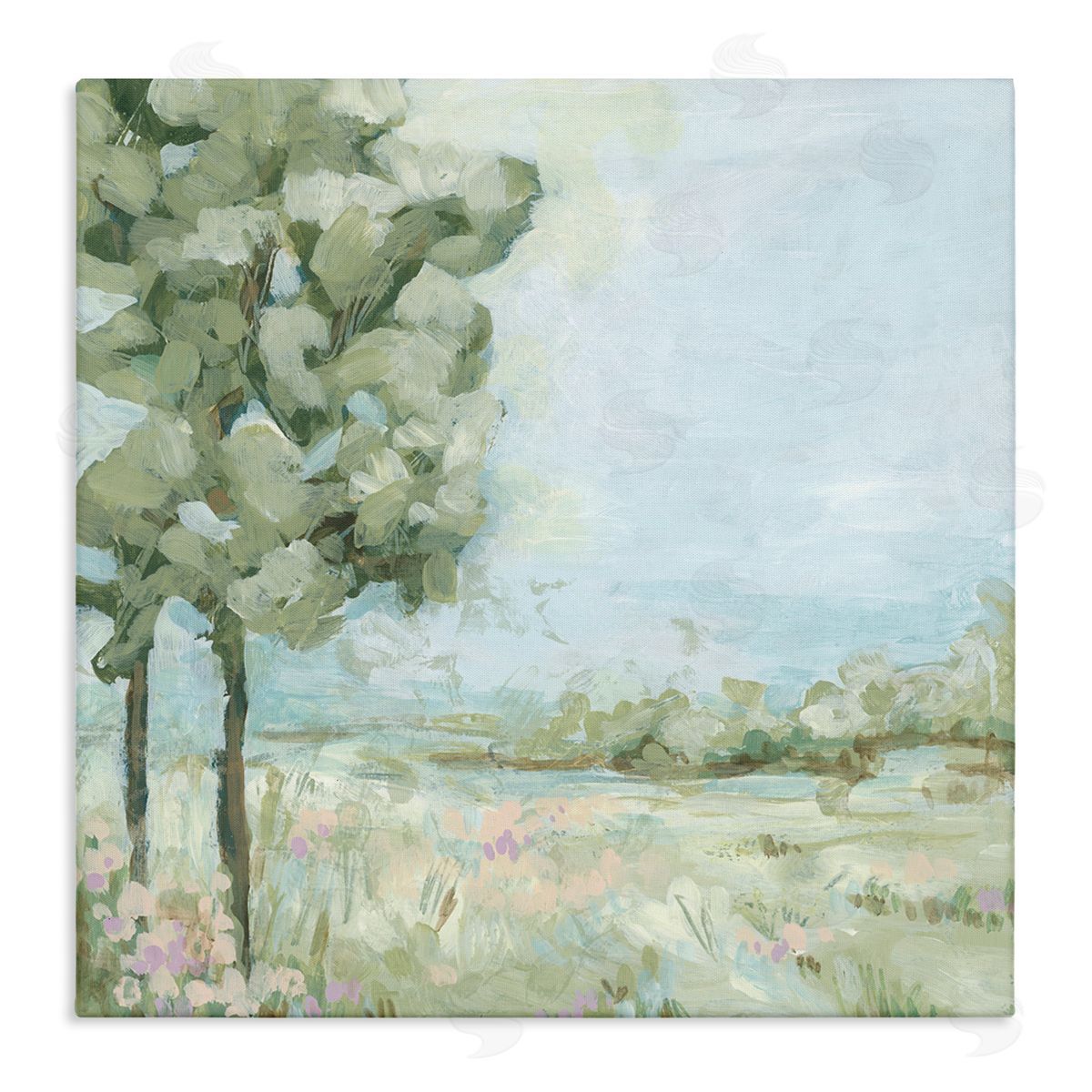 June Erica Vess Looming Tree by Field Canvas Wall Art Print