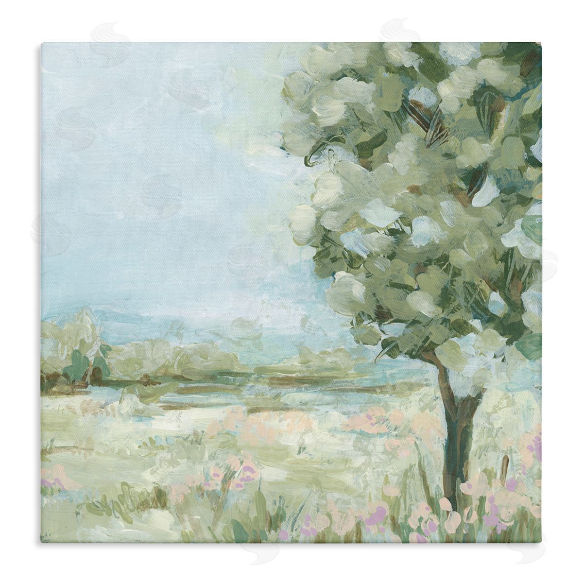 June Erica Vess Lone Tree by Field Canvas Wall Art Print