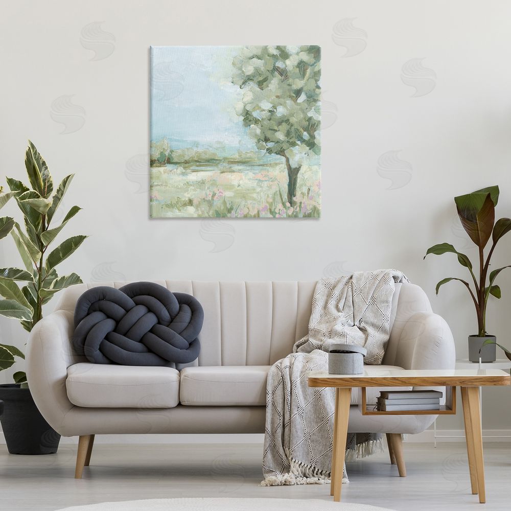 June Erica Vess Lone Tree by Field Canvas Wall Art Print in Room