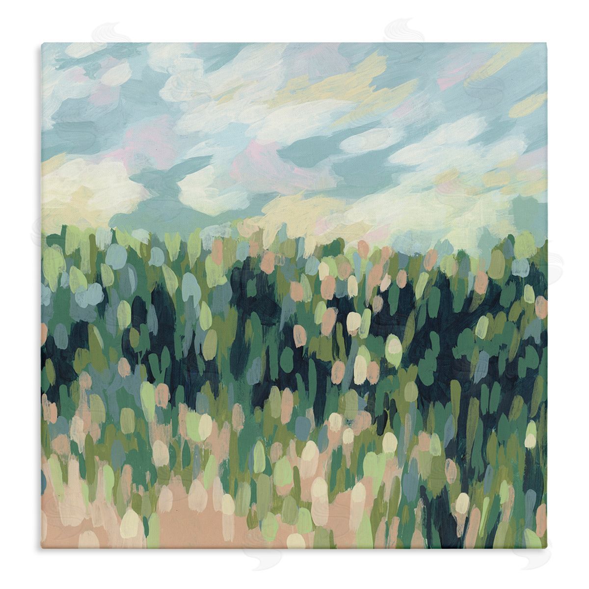 June Erica Vess Abstract Rural Meadow Canvas Wall Art Print
