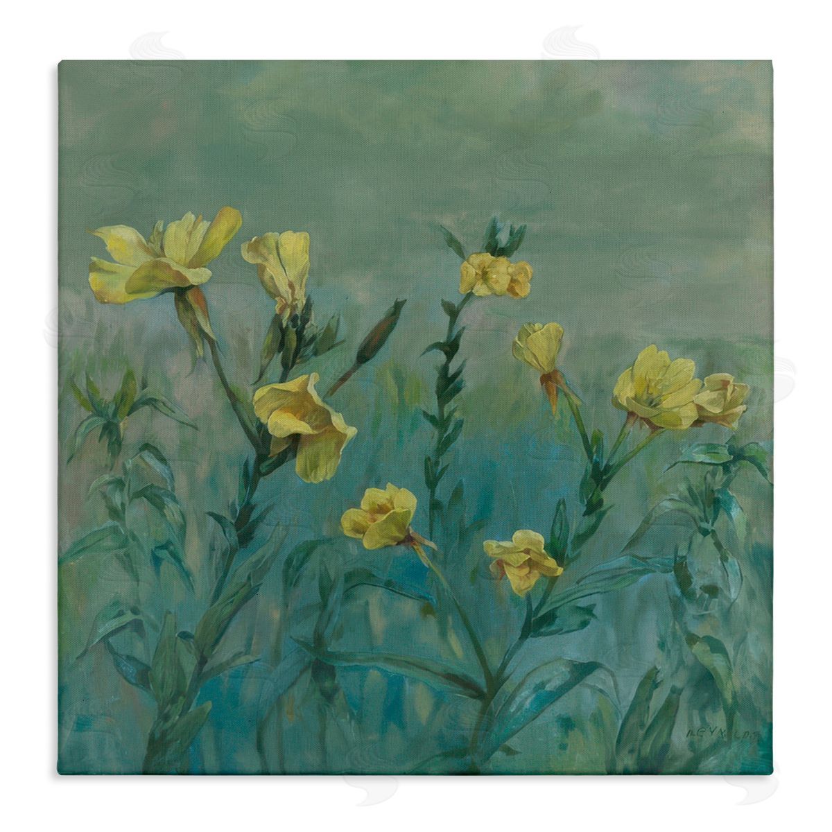 Graham Reynolds Buttercup Flower Field Canvas Wall Art Print