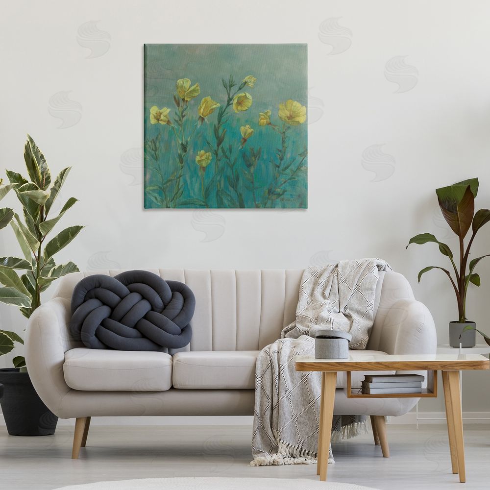 Graham Reynolds Floral Buttercup Meadow Canvas Wall Art Print in Room