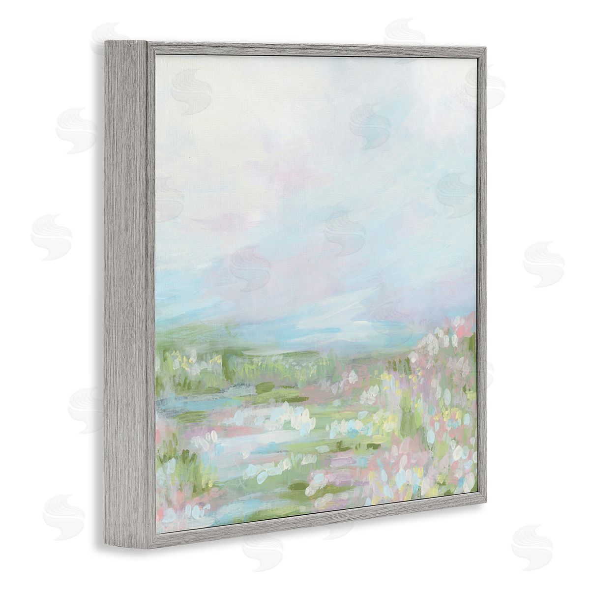 June Erica Vess Pastel Soft Landscape Gray Framed Giclee Wall Art Print