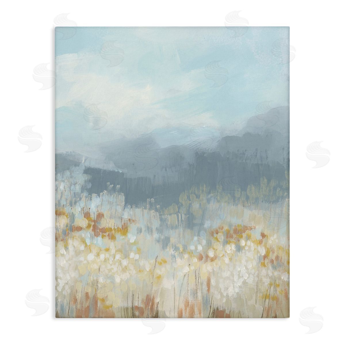 Foggy Grey Mountains Canvas Wall Art, Home Decor by June Erica Vess