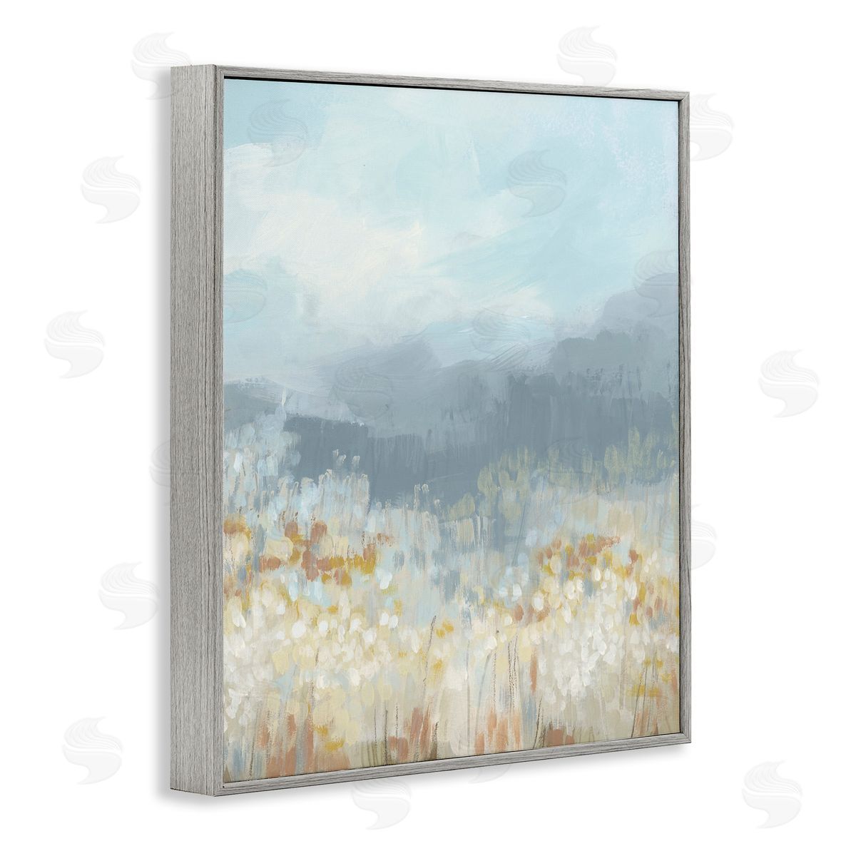 Foggy Grey Mountains Grey Frame Print Wall Art, Home Decor by June Erica Vess