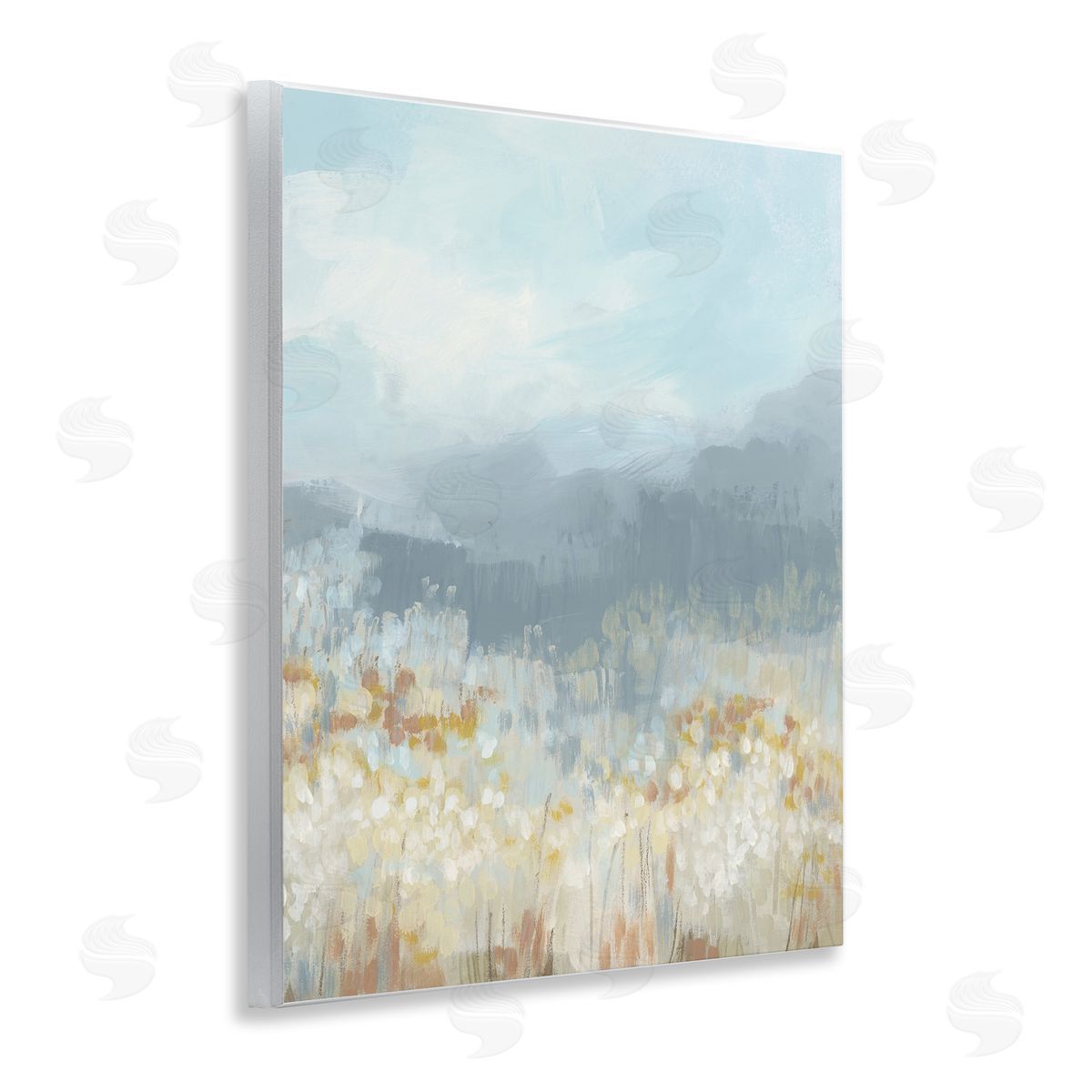 Foggy Grey Mountains Wood Plaque Wall Art, Home Decor by June Erica Vess