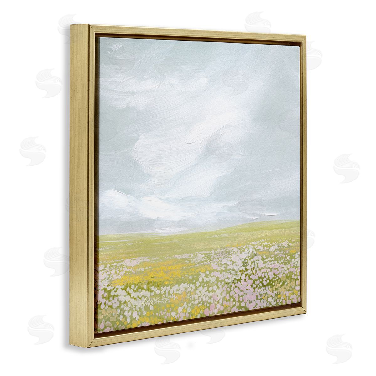 Grace Popp Endless Spring Meadow Gold Floating Frame Canvas Wall Art Print