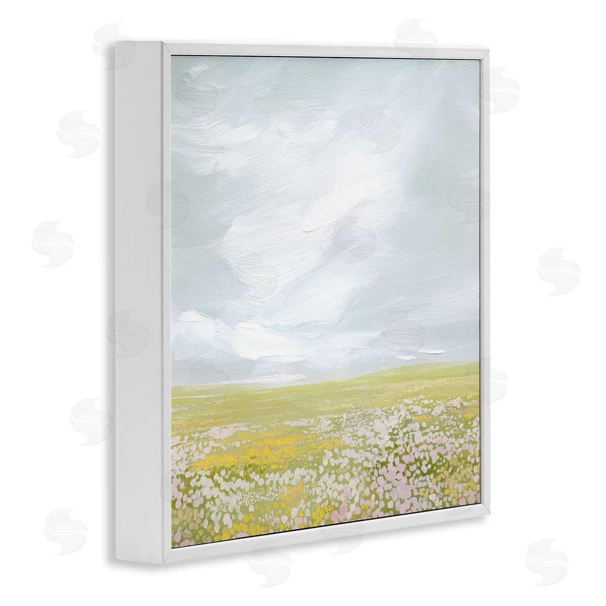 Grace Popp Endless Spring Meadow White Framed Giclee Wall Art Print