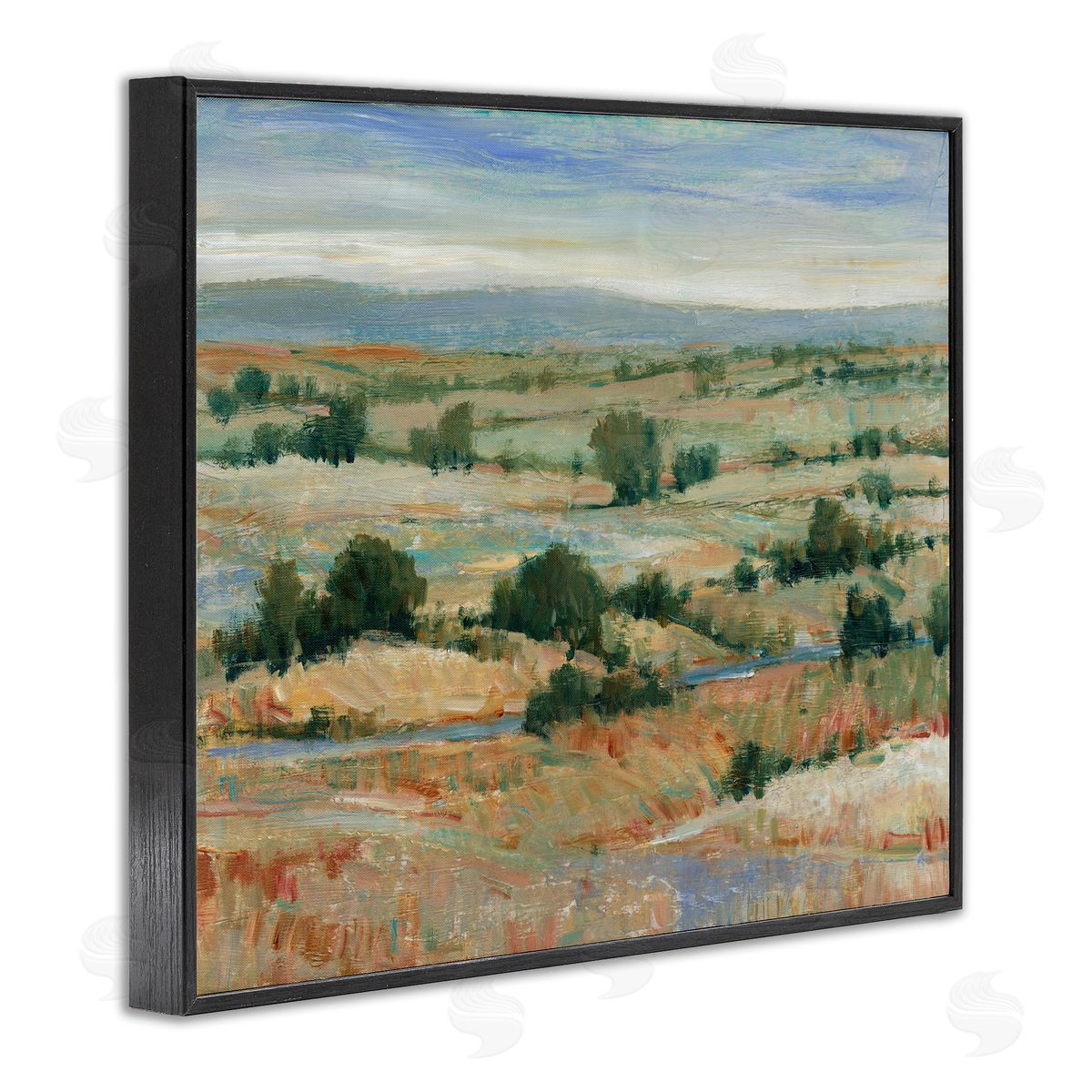 Tim O'Toole Distant Farmland View Black Framed Giclee Wall Art Print