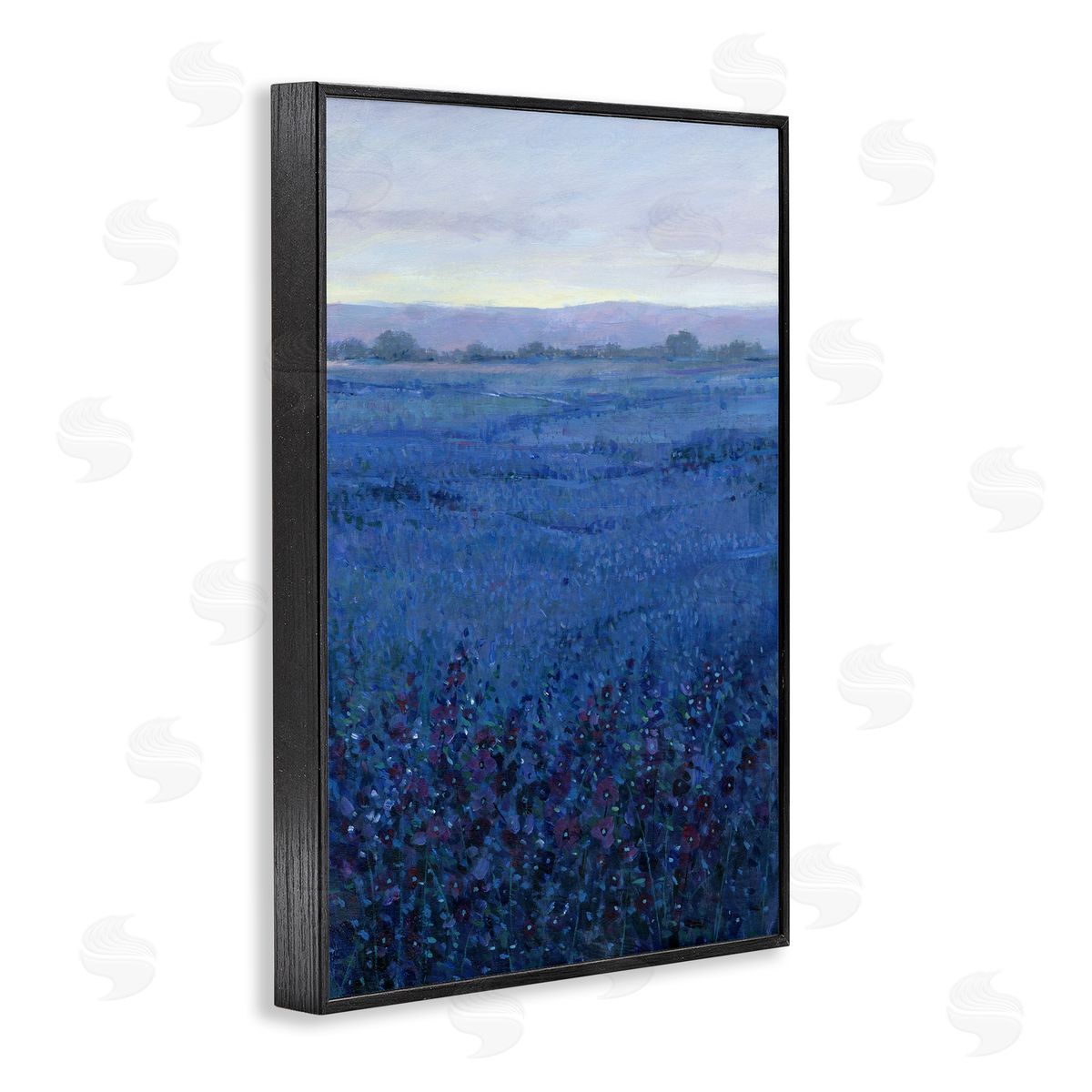 Blue Country Fields Black Frame Print Wall Art, Home Decor by Tim OToole