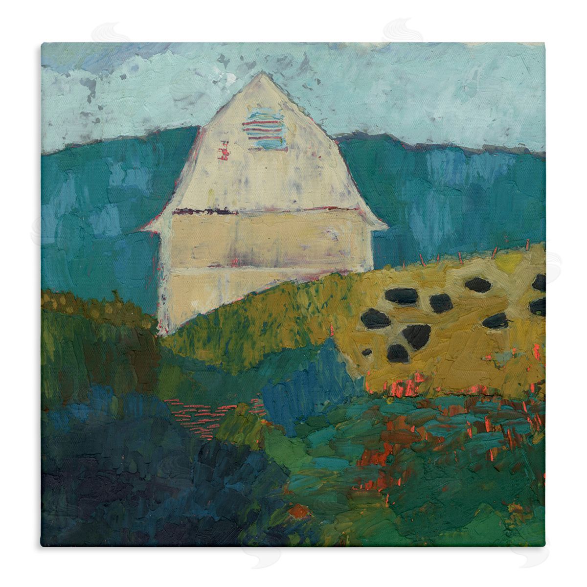 Sue Jachimiec Abstract Farm Impression Canvas Wall Art Print