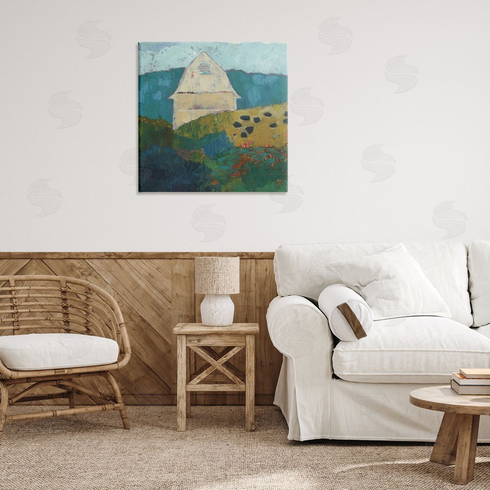 Sue Jachimiec Abstract Farm Impression Canvas Wall Art Print in Room