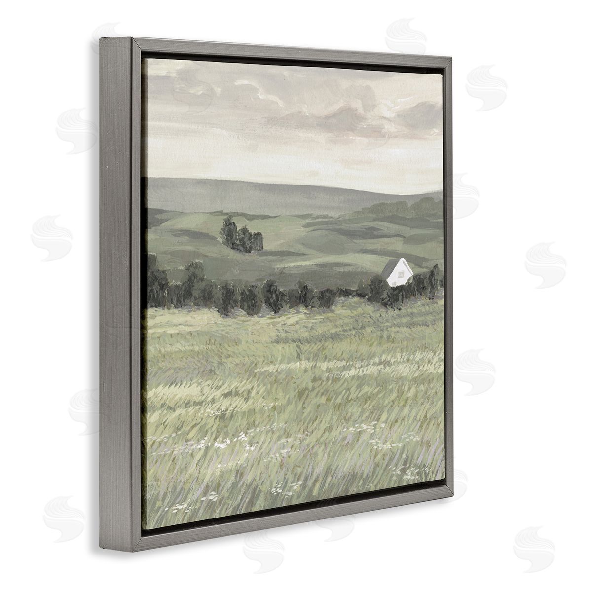 Victoria Borges Scenic Country Charm Gray Floating Frame Canvas Wall Art Print