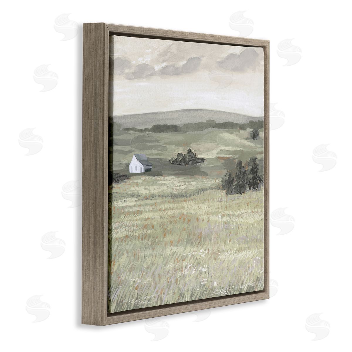 Victoria Borges Scenic Country Landscape Brown Floating Frame Canvas Wall Art Print