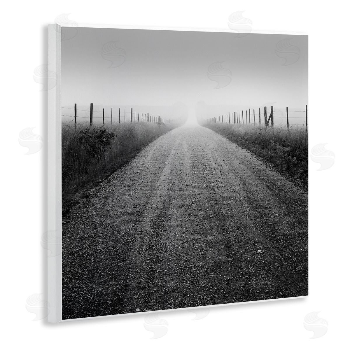 Chip Forelli Foggy Country Road Wooden Wall Plaque Art Print