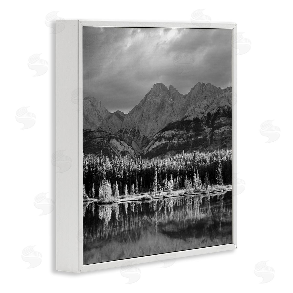 Chip Forelli Two Jack Lake Landscape White Framed Giclee Wall Art Print