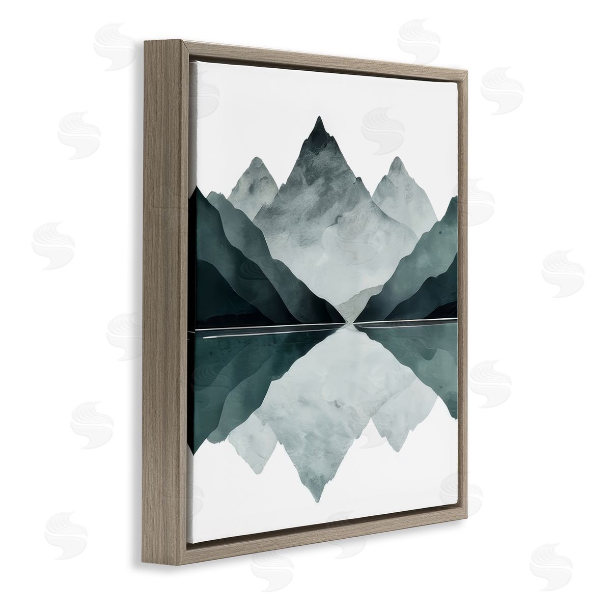Denise Dundon Earth & Water Landscape Brown Floating Frame Canvas Wall Art Print