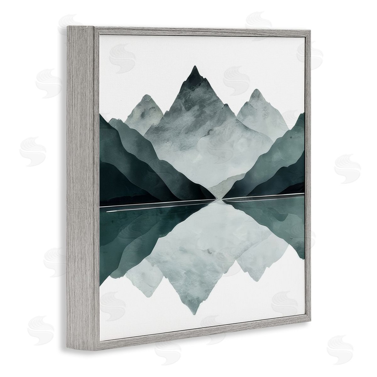 Denise Dundon Earth & Water Landscape Gray Framed Giclee Wall Art Print