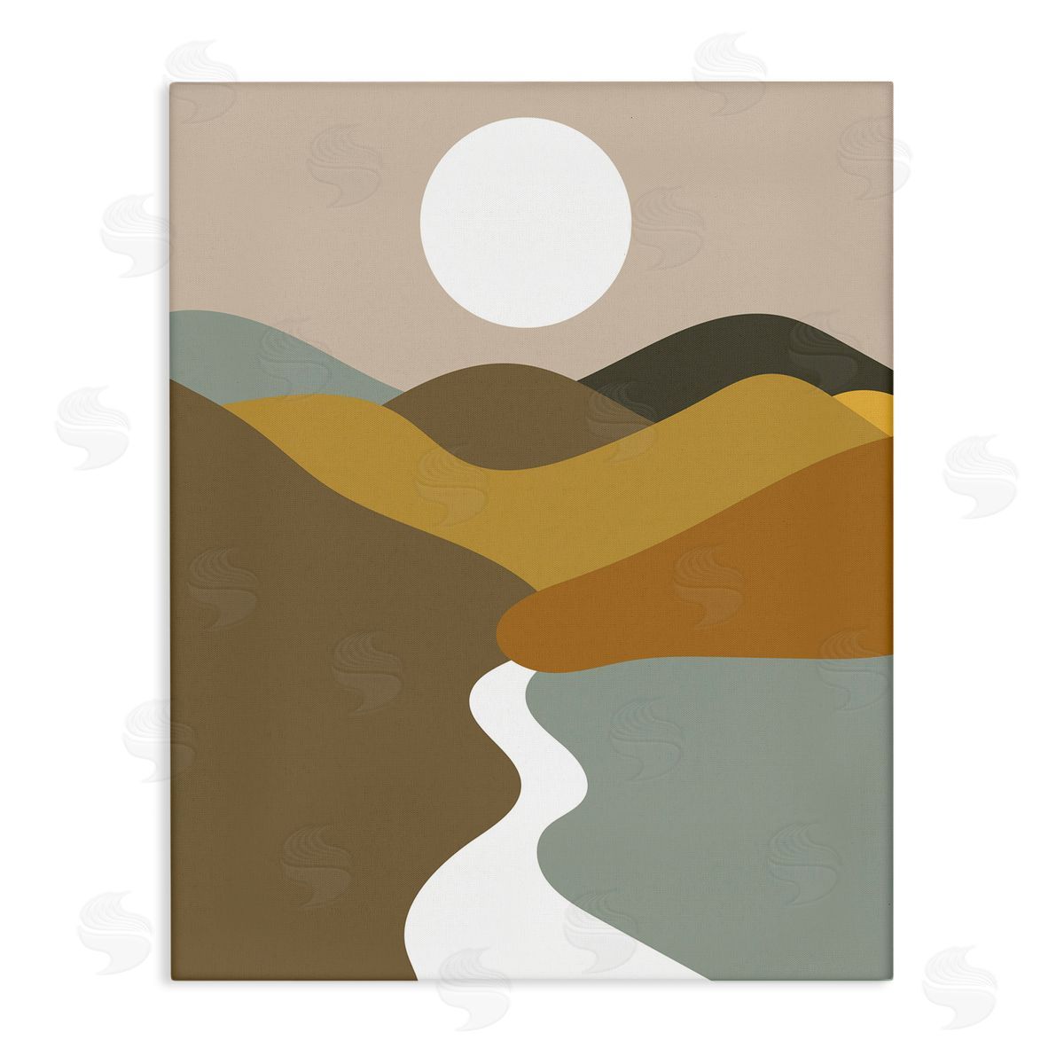 River Towards Mountains Canvas Wall Art, Home Decor by Stupell Studio