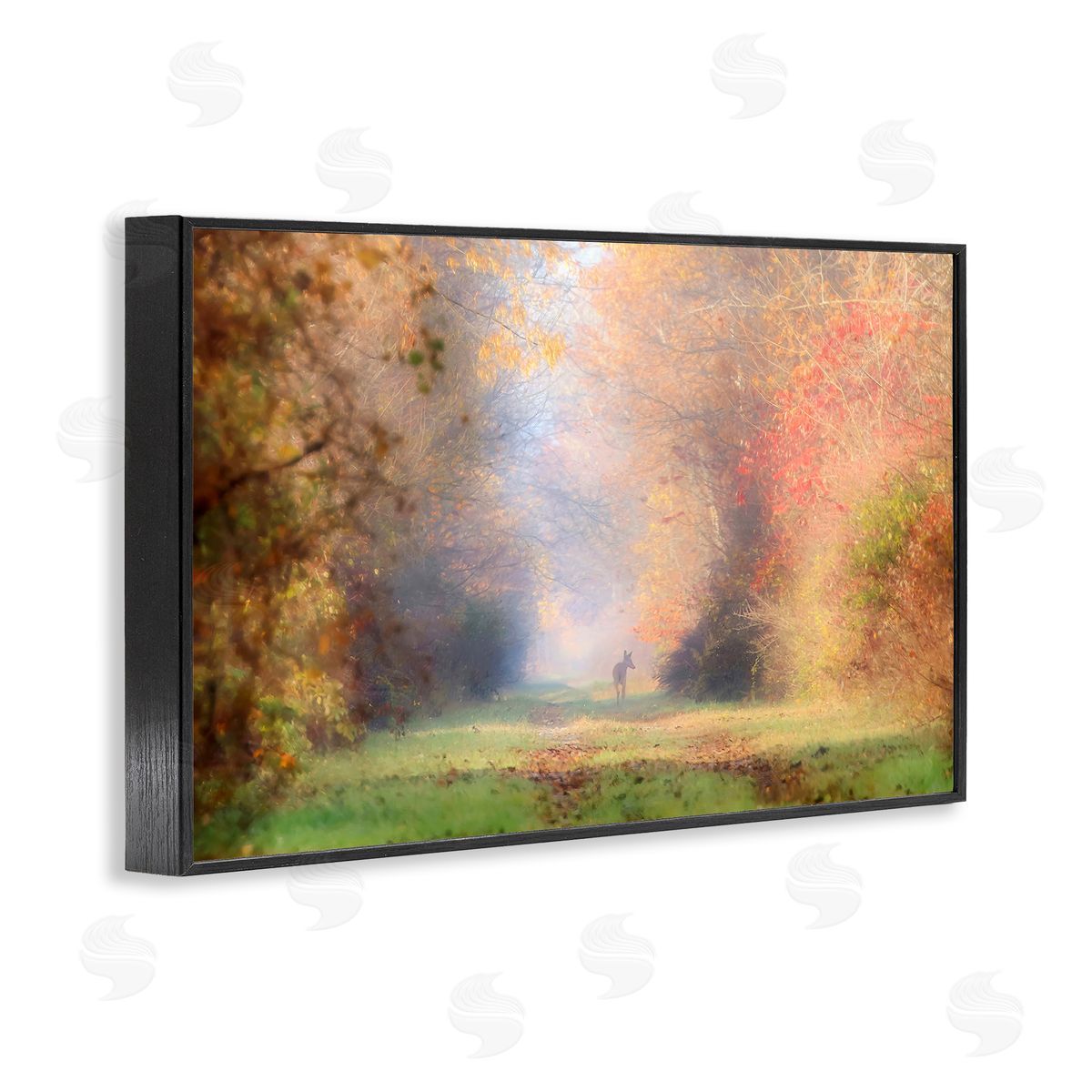 Carrie Ann Grippo-Pike Foggy Autumnal Forest Black Framed Giclee Wall Art Print