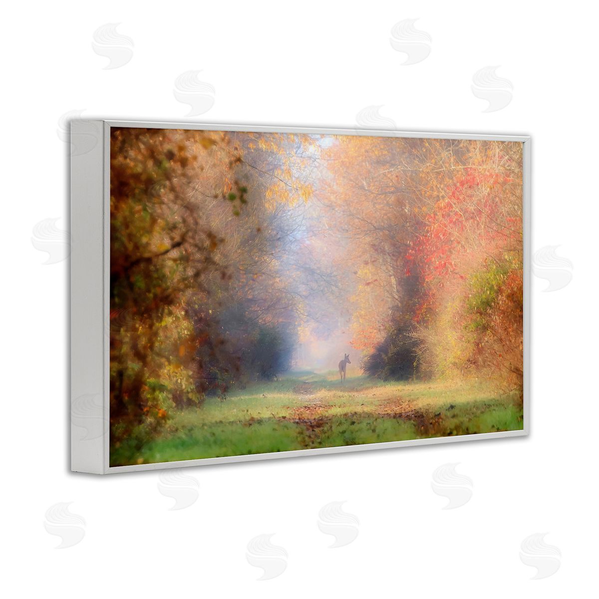 Carrie Ann Grippo-Pike Foggy Autumnal Forest White Framed Giclee Wall Art Print