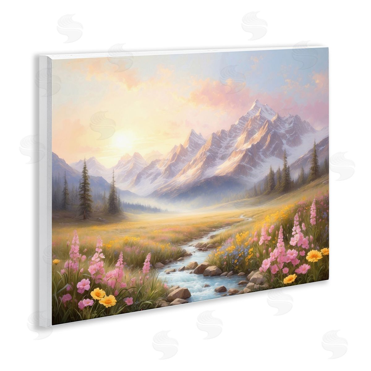 Gentle Dawn Landscape Wood Plaque Wall Art, Home Decor by Denise Dundon