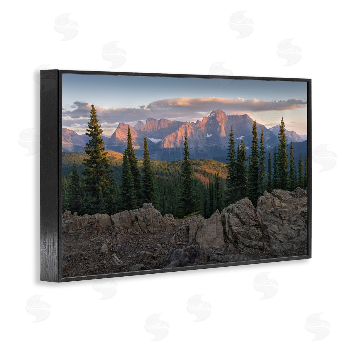 Diurnal Mountain Scenery Black Frame Print Wall Art, Home Decor by Hunter Page Photography
