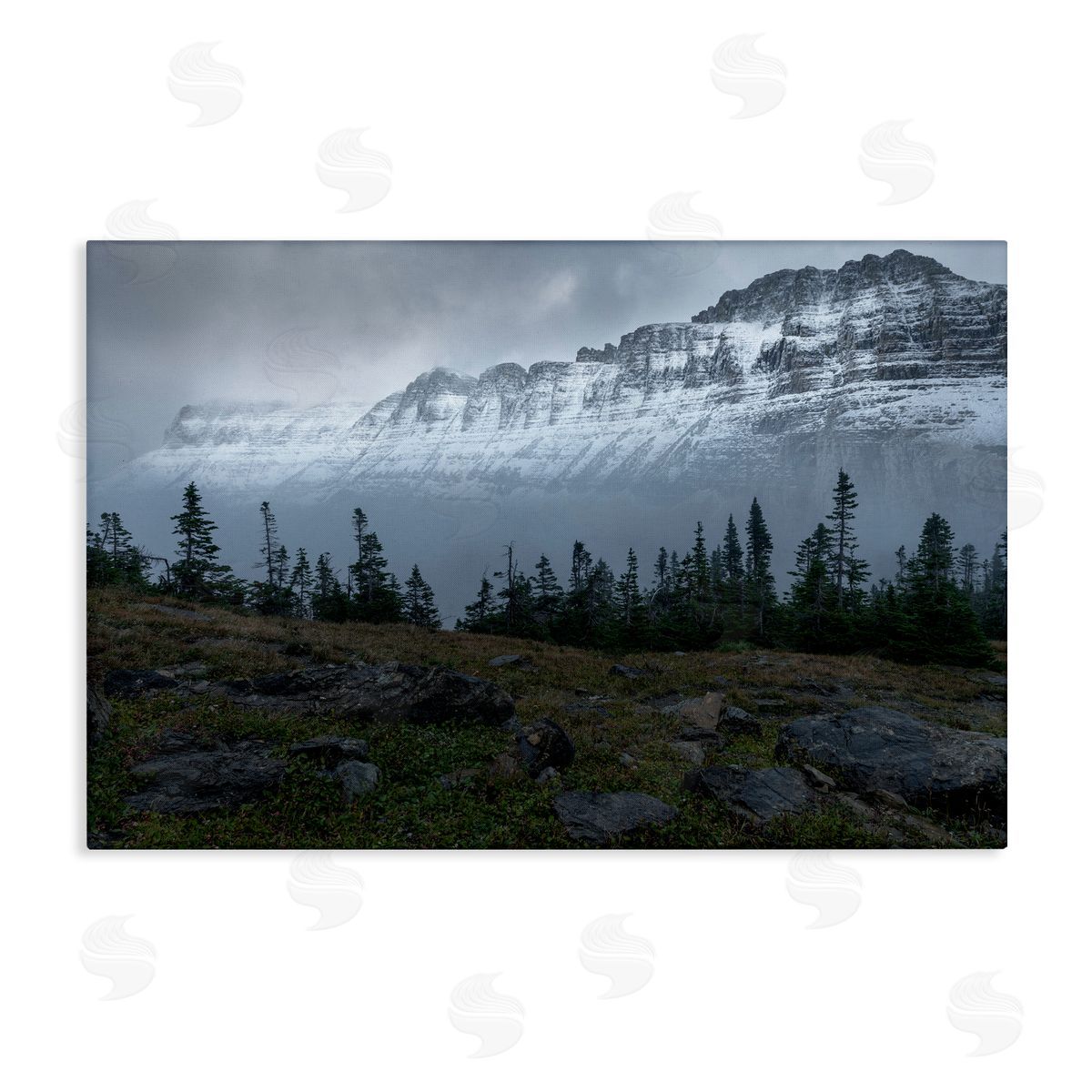 First Snow Mountains Canvas Wall Art, Home Decor by Hunter Page Photography