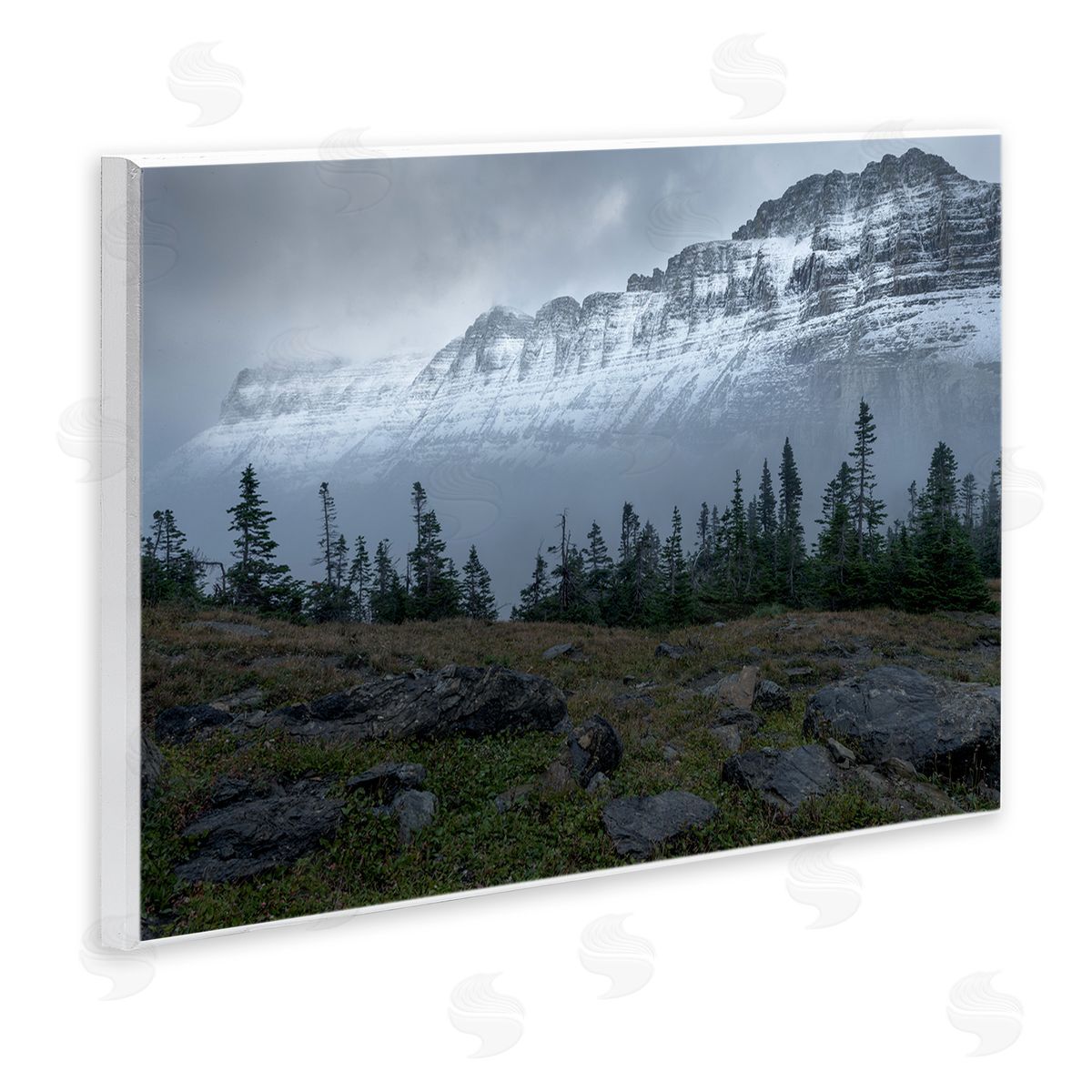 First Snow Mountains Wood Plaque Wall Art, Home Decor by Hunter Page Photography