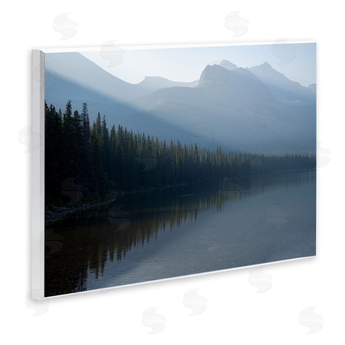 Foggy Lakeside Trees Wood Plaque Wall Art, Home Decor by Hunter Page Photography