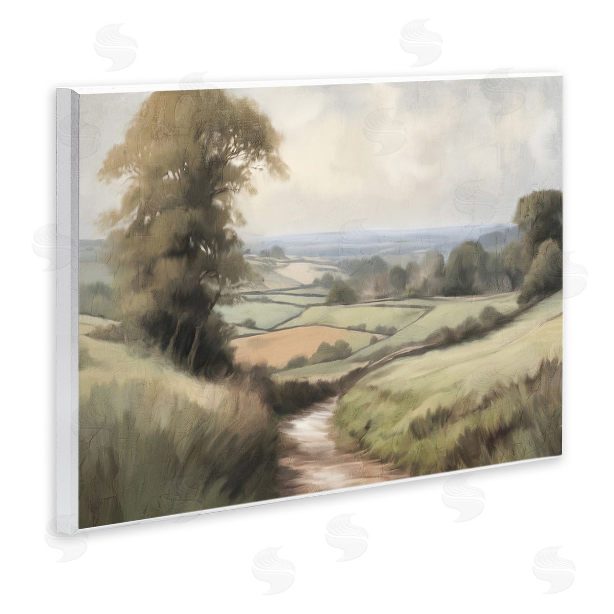 Kim Allen Country Walk Path Wooden Wall Plaque Art Print