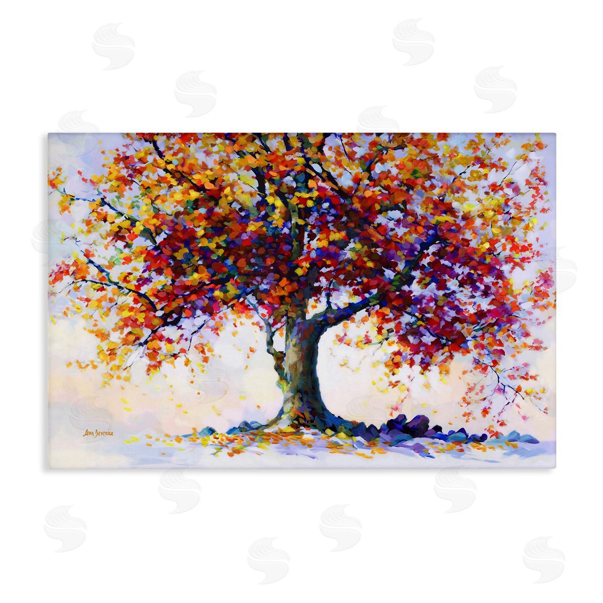 Leon Devenice Heartfelt Hues Tree Canvas Wall Art Print
