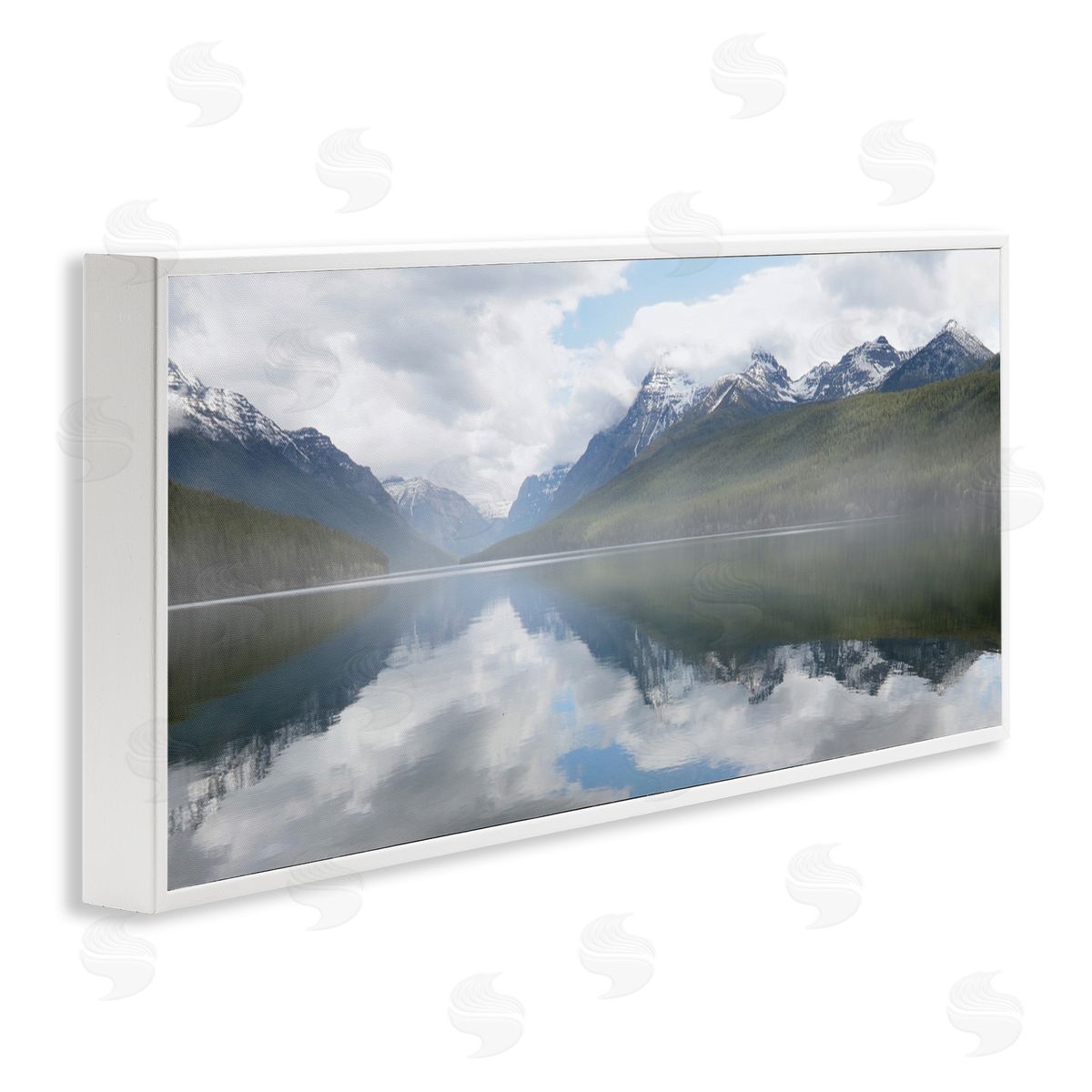Mountain Peak Reflections White Frame Print Wall Art, Home Decor by Lori Deiter