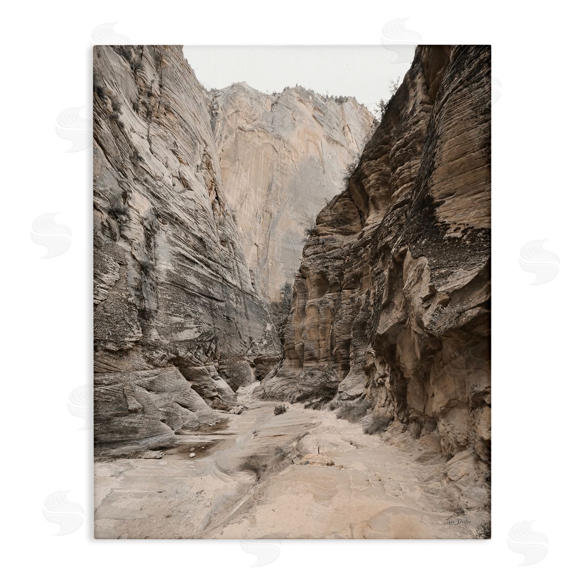 Looming Sandy Cliffs Canvas Wall Art, Home Decor by Lori Deiter