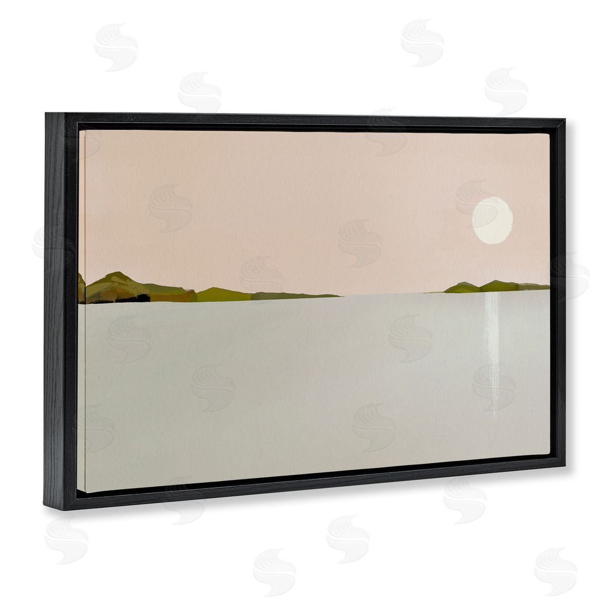 Morning Has Spoken Black Floating Frame Canvas Wall Art, Home Decor by Leah Straatsma