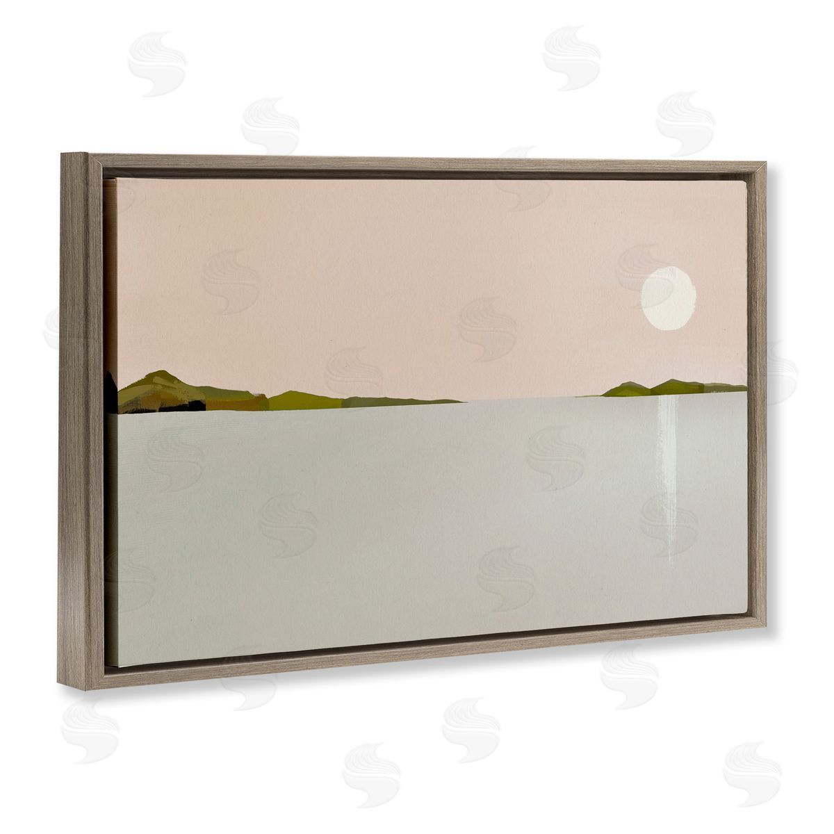 Morning Has Spoken Brown Floating Frame Canvas Wall Art, Home Decor by Leah Straatsma