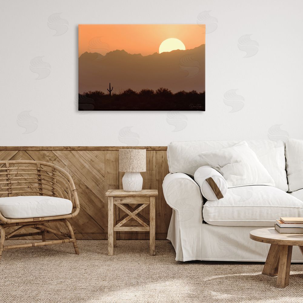 Dennis Frates Sunlit Desert Cactus Canvas Wall Art Print in Room