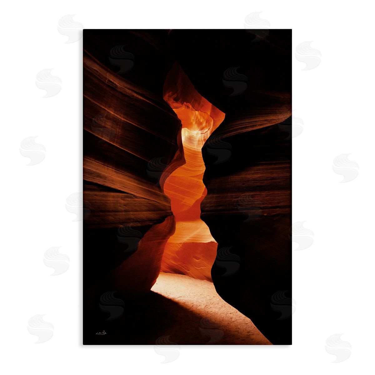 Sunlit Canyon Cave Canvas Wall Art, Home Decor by Martin Podt
