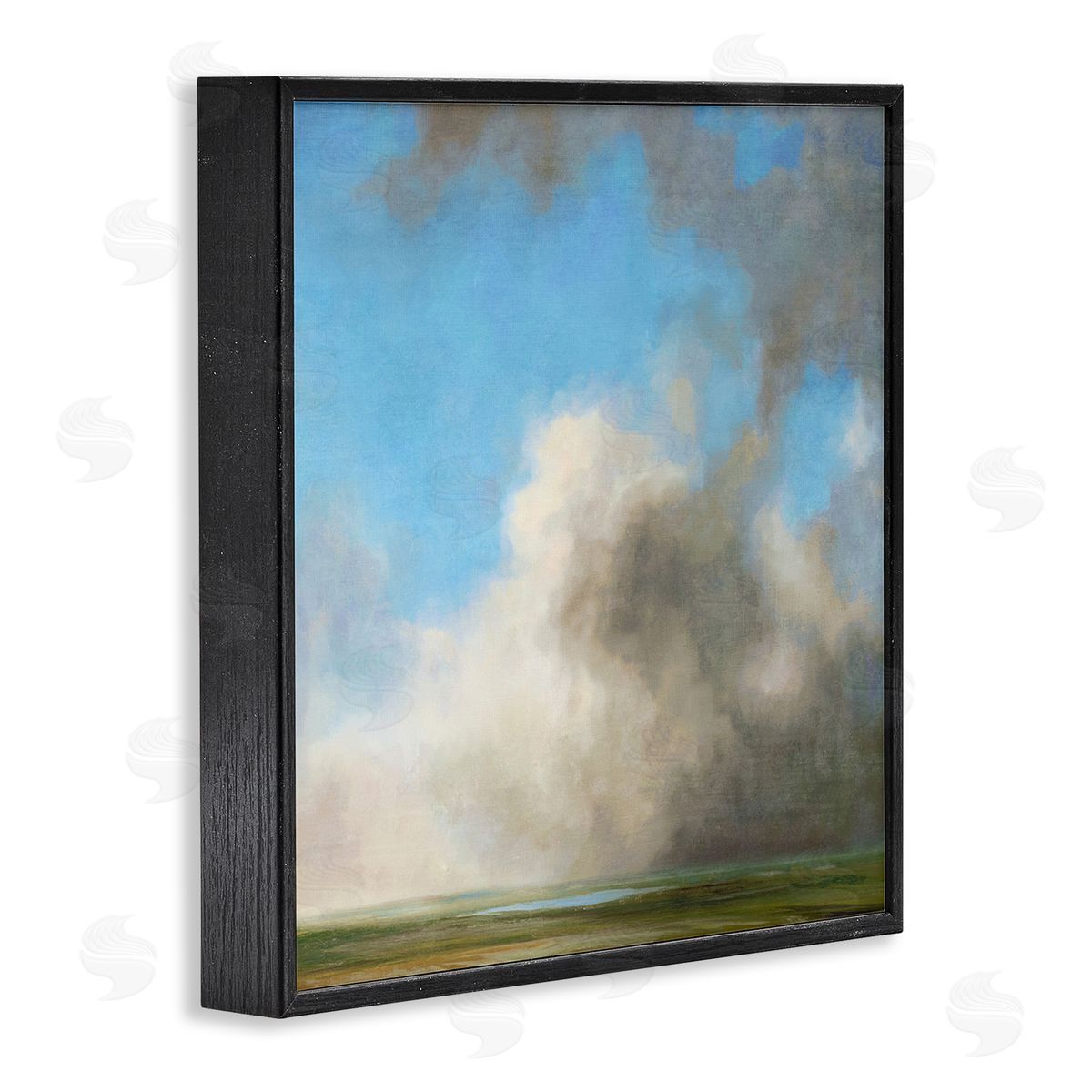 Suzanne Nicoll Soft Full Clouds View Black Framed Giclee Wall Art Print