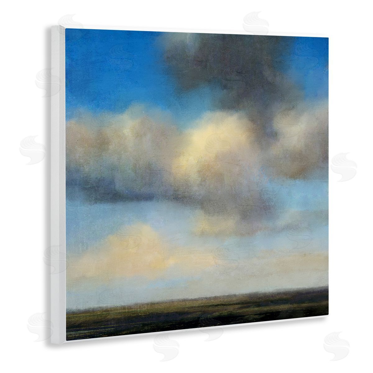 Suzanne Nicoll Clouds Over Countryside Wooden Wall Plaque Art Print