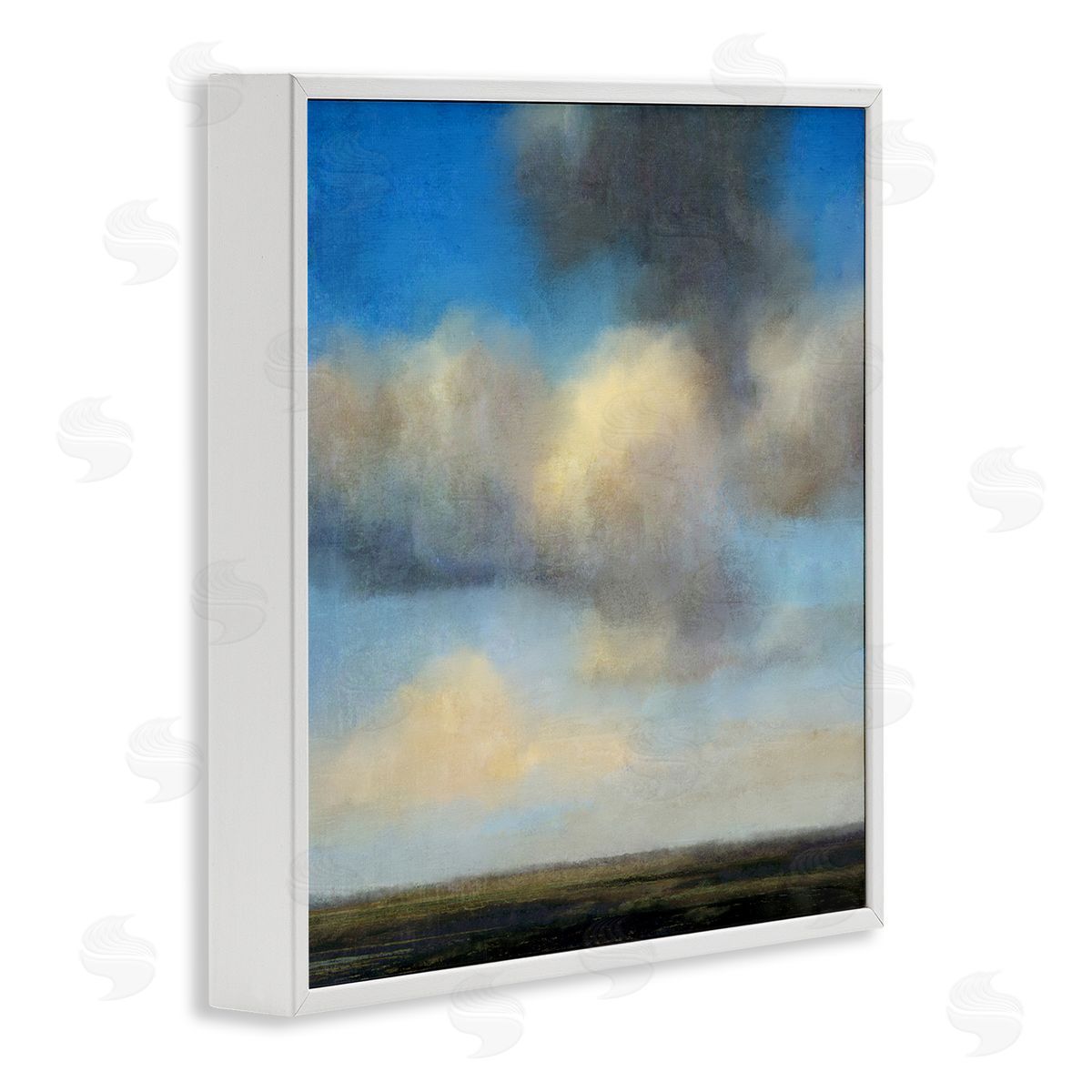Suzanne Nicoll Clouds Over Countryside White Framed Giclee Wall Art Print