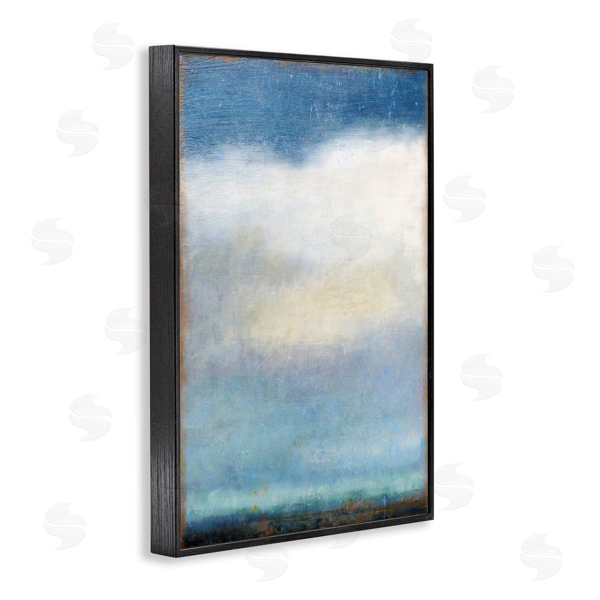 Rustic Clouds Landscape Black Frame Print Wall Art, Home Decor by Suzanne Nicoll