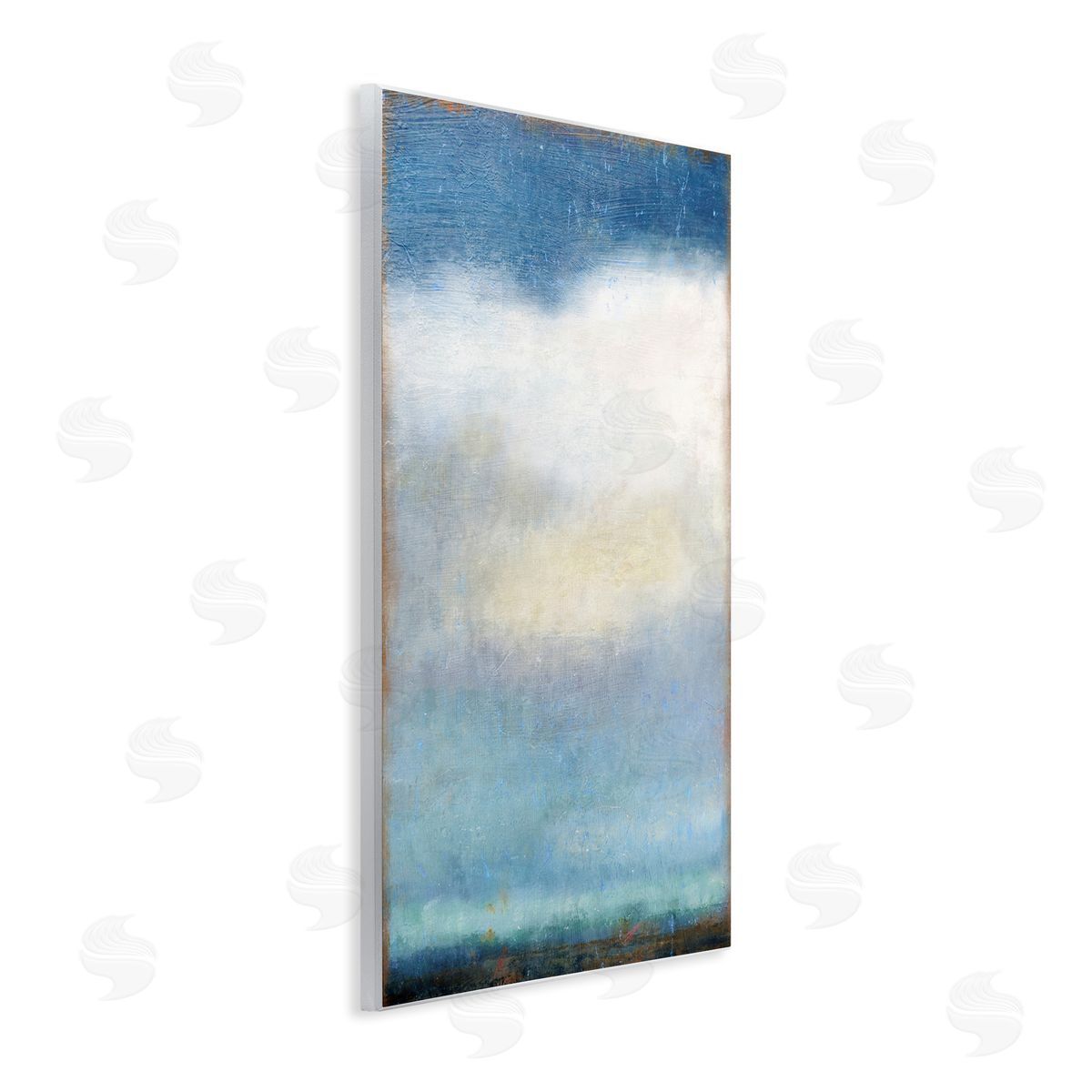Rustic Clouds Landscape Wood Plaque Wall Art, Home Decor by Suzanne Nicoll