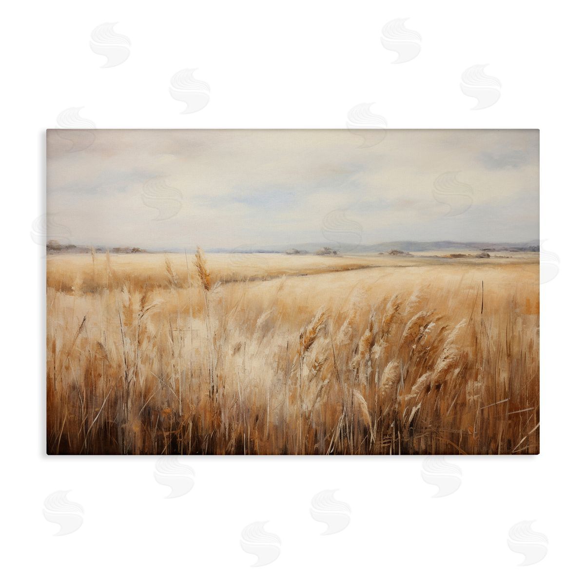 Petal Prints Design Vast Wheat Field Canvas Wall Art Print