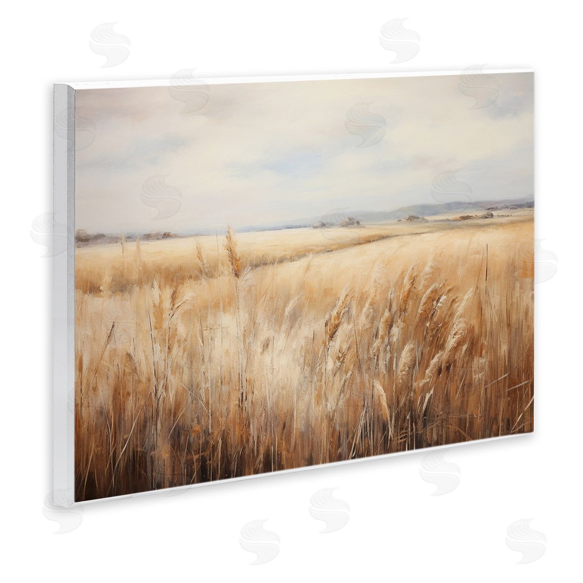 Petal Prints Design Vast Wheat Field Wooden Wall Plaque Art Print
